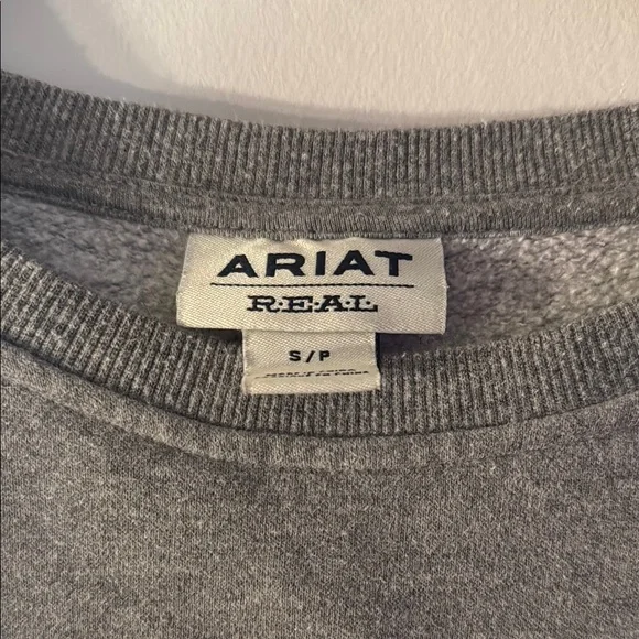 Ariat Gray Floral Crew - Picture 2 of 4